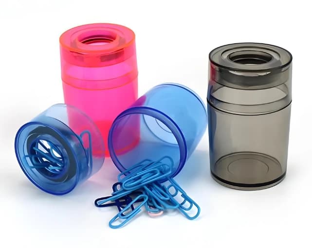 Desktop Magnetic Paper Clip Dispenser Cube with Custom Imprint thumbnail 2