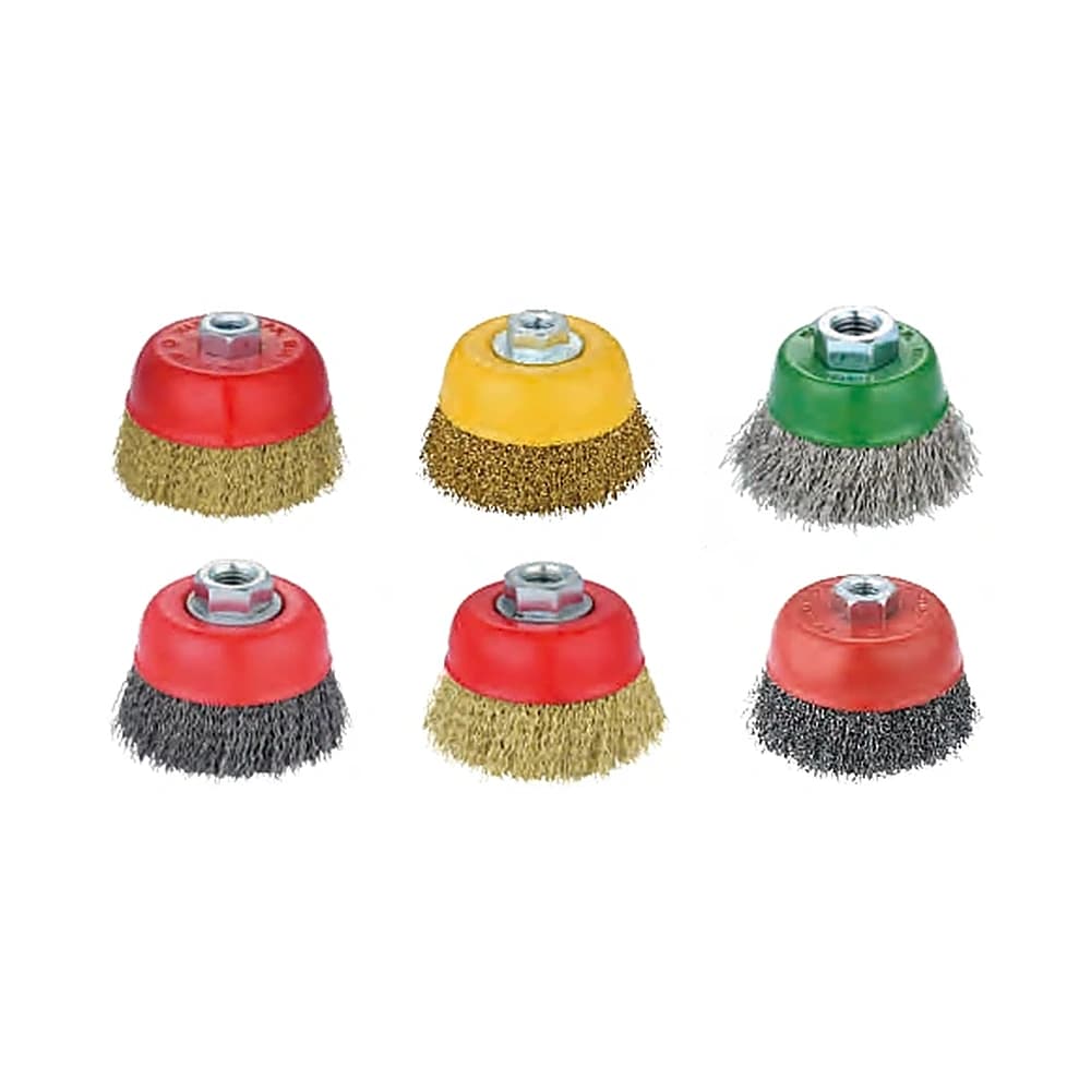 Brass-Coated Crimped High-Tensile Steel Wire Cup Brush for Angle Grinders