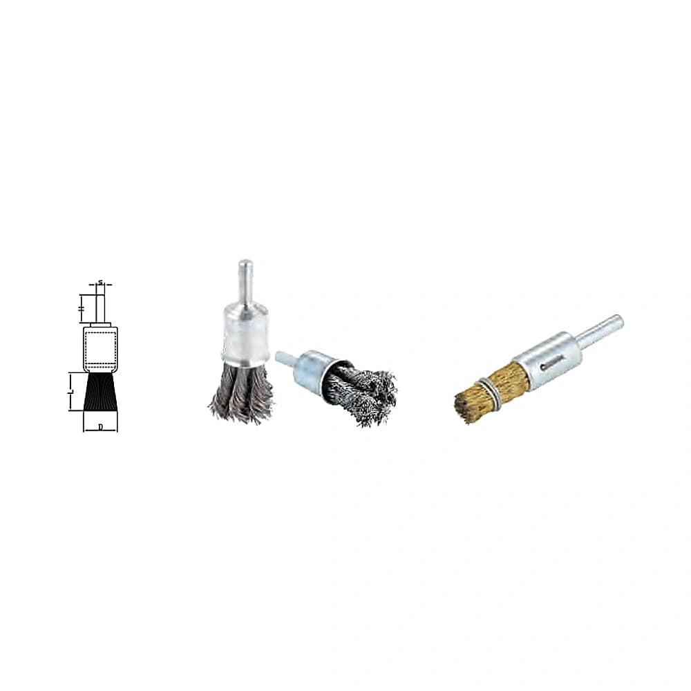 Industrial Solid Wire End Brush (Crimped & Knotted Styles) for Die Grinders thumbnail 3