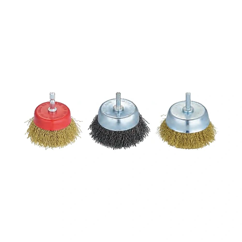 1/4" (6.35mm) Shank-Mounted Crimped Wire Cup Brush for Power Drills