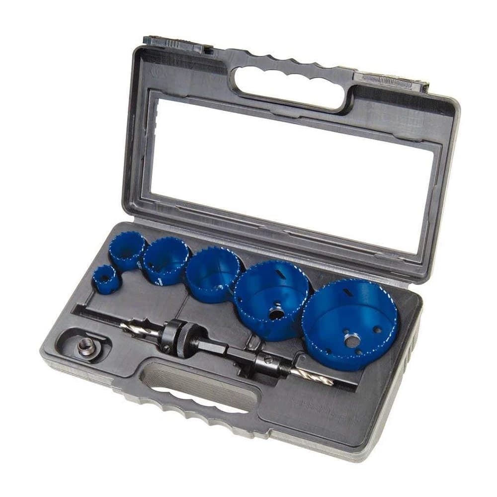 9-Piece M42 Bi-Metal Hole Saw Set for Electricians & Plumbers