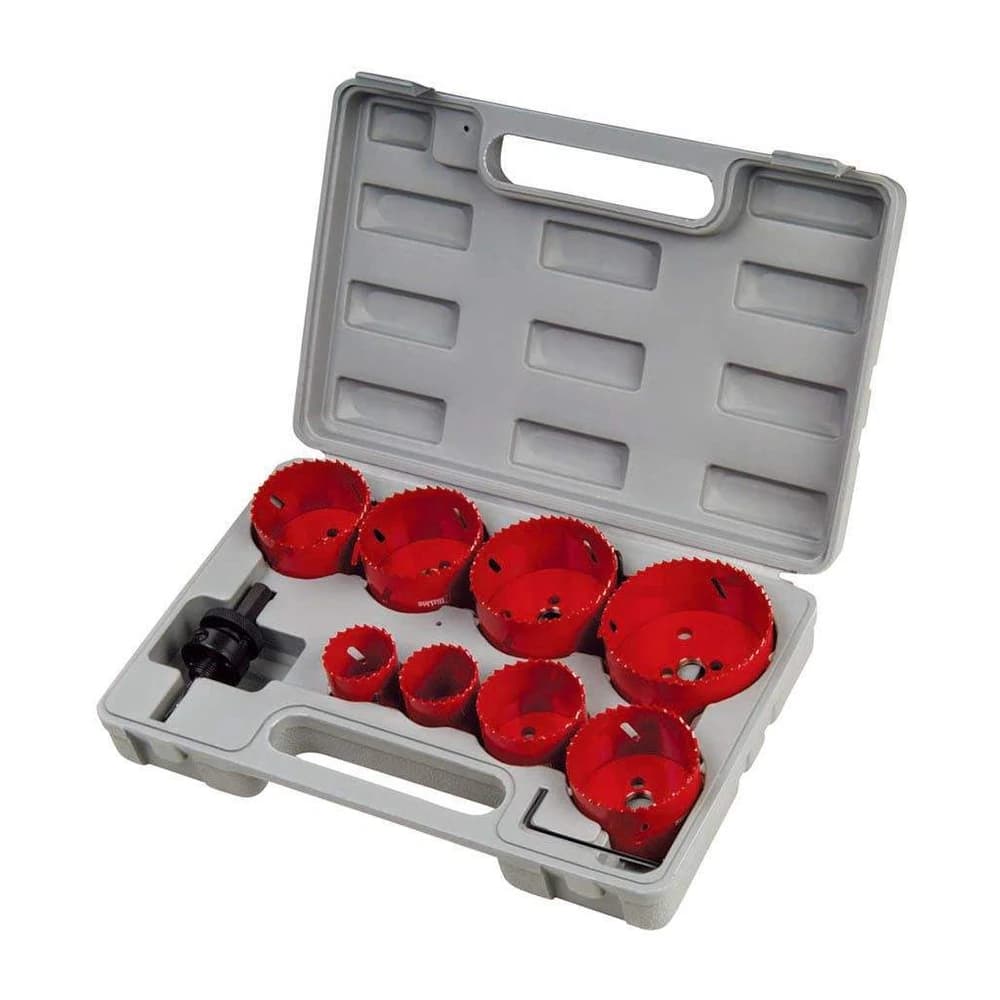 10-Piece M42 Bi-Metal Hole Saw Contractor Kit with Ejection Springs